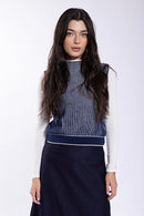 Concept Two Tone Ribbed Vest