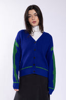 Concept Contrast Sleeve Detail Cardi