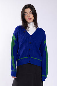 Concept Contrast Sleeve Detail Cardi