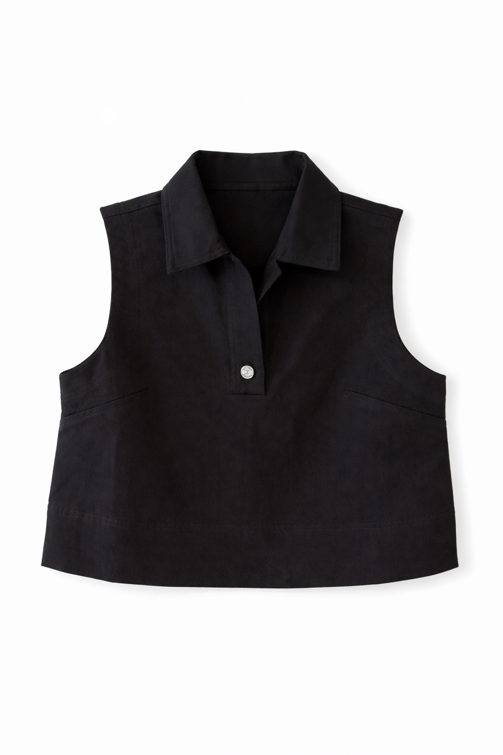 CONCEPT DENIM COLLARED VEST