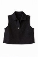 CONCEPT DENIM COLLARED VEST