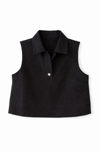 CONCEPT DENIM COLLARED VEST