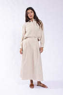 CONCEPT PINSTRIPE GRID SKIRT