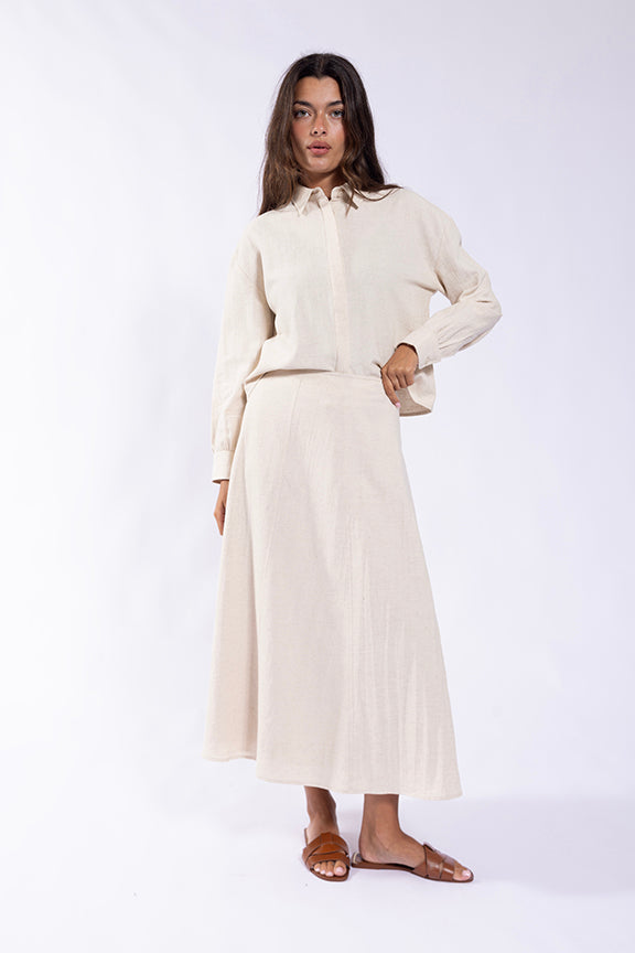 CONCEPT LINEN BOXY BLOUSE
