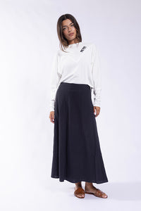 CONCEPT PANELED LINEN SKIRT