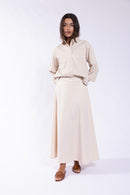 CONCEPT PANELED LINEN SKIRT