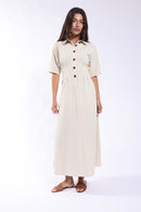 CONCEPT PLACKET STITCH PLEAT DRESS