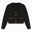 CONCEPT HORSEBIT DETAIL SOLID CARDIGAN
