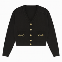 CONCEPT HORSEBIT DETAIL SOLID CARDIGAN