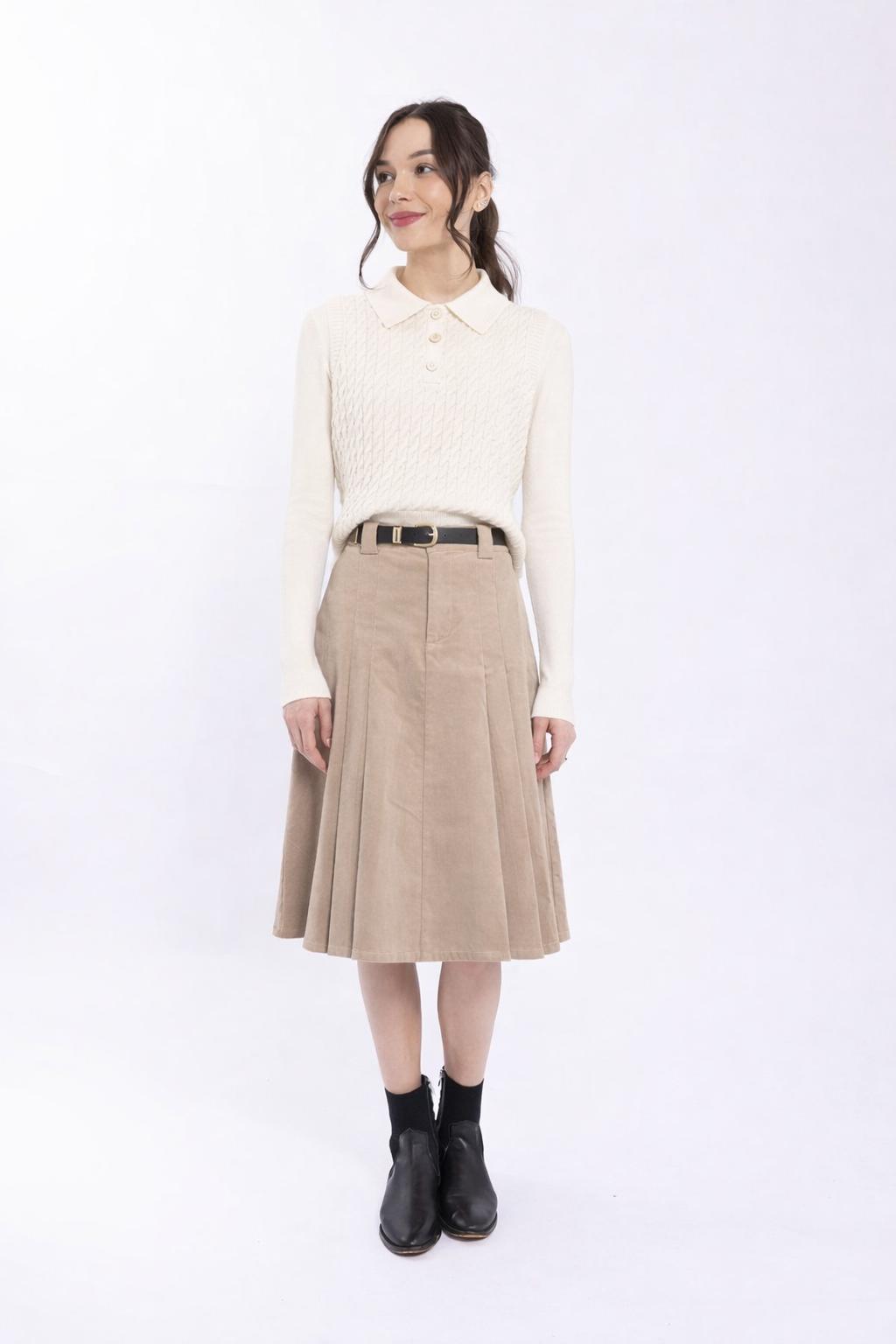CONCEPT CABLE KNIT POLO VEST