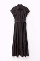 CONCEPT FLARED BELTED DRESS