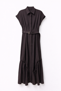 CONCEPT FLARED BELTED DRESS