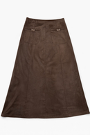 CONCEPT HORSEBIT PANELED A-LINE SKIRT