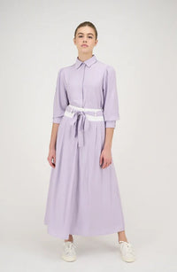 ZAIKAMOYA ELLEN COLORBLOCK BELTED SKIRT
