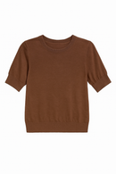 CONCEPT Basic Smooth Jersey Knit Shortsleeve Sweater