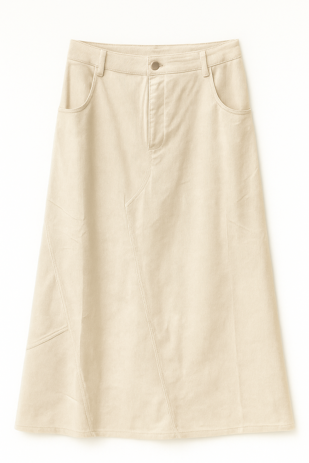 Latitude Asymmetric Bottom Corduroy Skirt