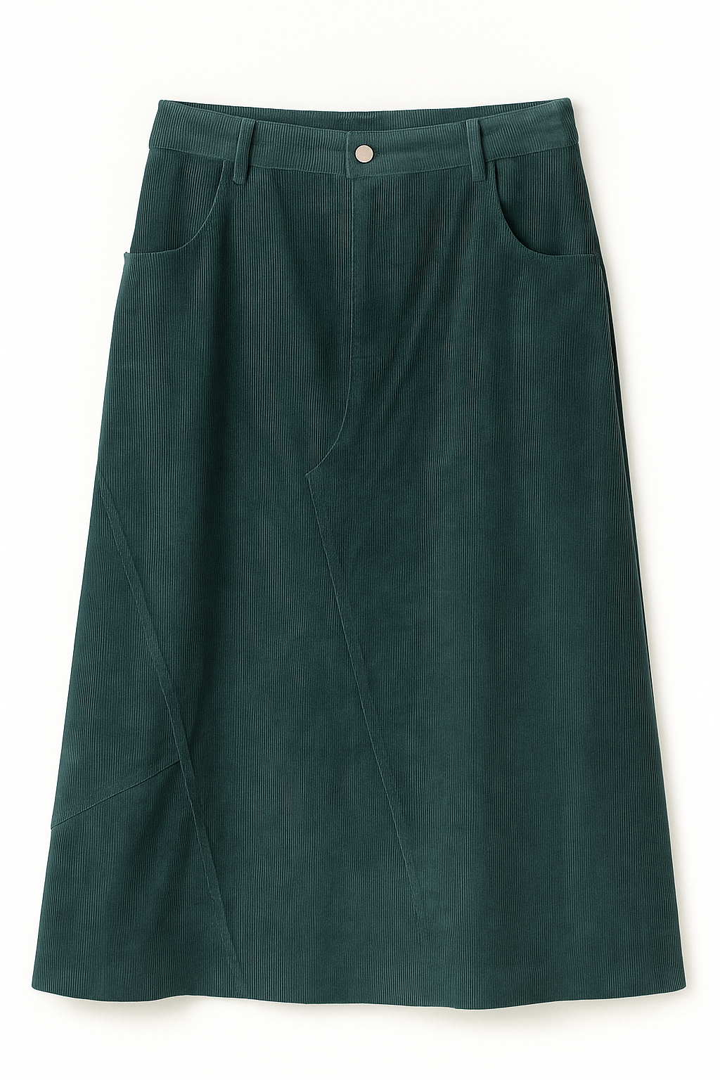 Latitude Asymmetric Bottom Corduroy Skirt