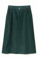 Latitude Asymmetric Bottom Corduroy Skirt