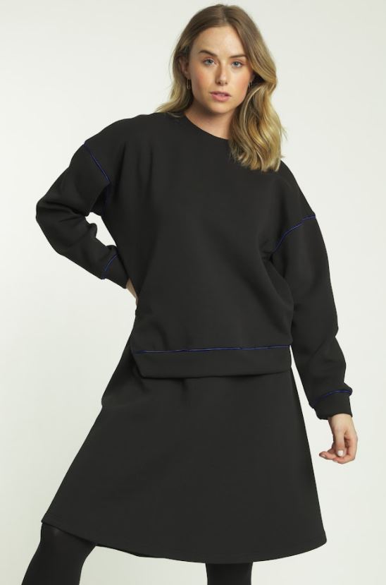 BA6 CREW NECK TOP WITH PIPING