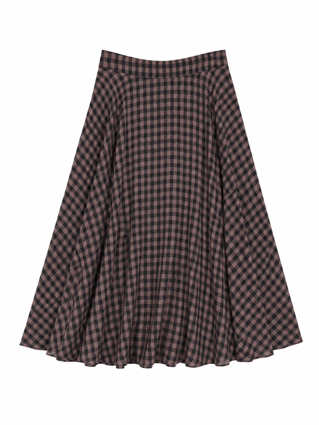 BSL A-LINE PLAID MAXI SKIRT