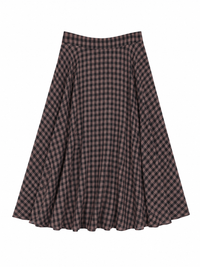 BSL A-LINE PLAID MAXI SKIRT