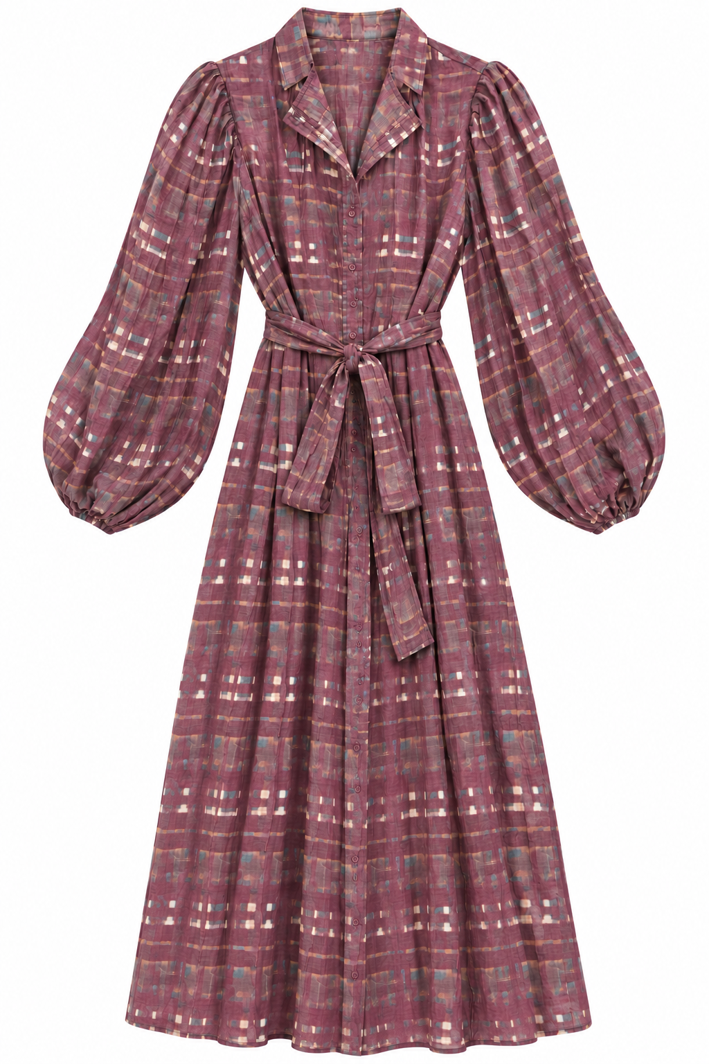 THE KORNER PRINTED DROP RUFFLE DRESS