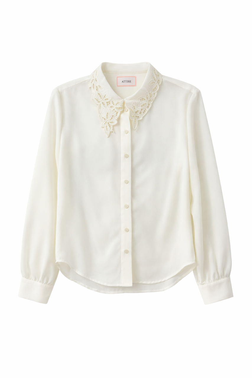 ATTIRE LACE COLLAR BLOUSE