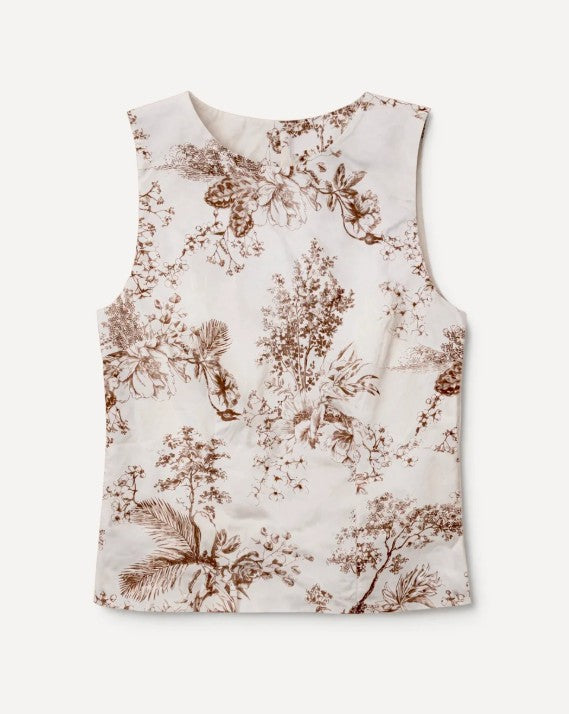 AUREUM TOILE SLEEVELESS BLOUSE W DART