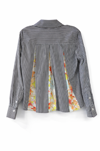 ERMANNA PRINTED SIDE STRIPED SHIRT