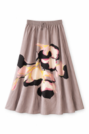 ATTIRE LARGE FLOWER PRINTED SKIRT