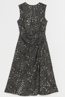 WRONG SIDE OF RIGHT SIDE RUCHED CHIFON PRINTED JUMPER