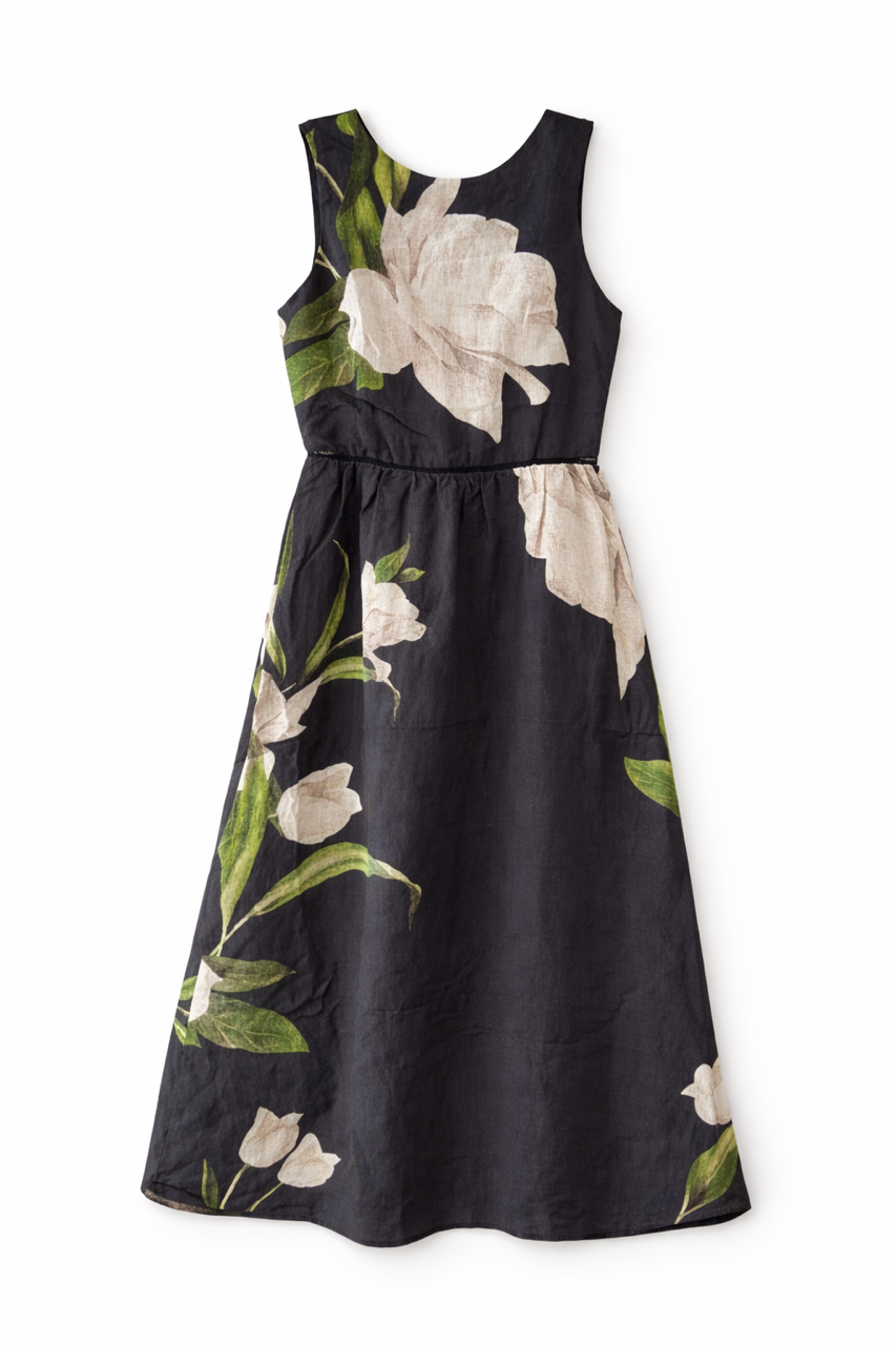 ATTIRE LINEN FLORAL JUMPER