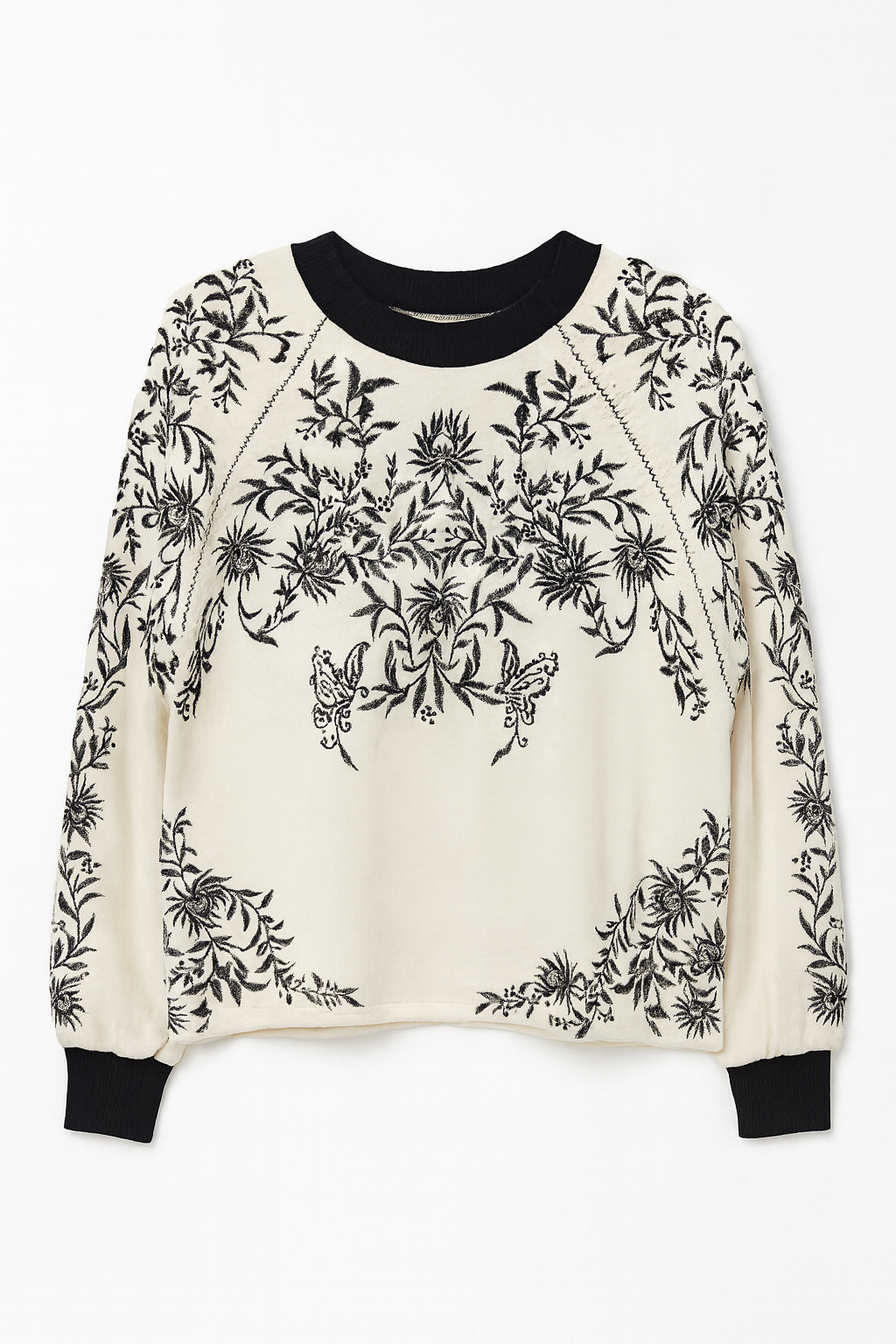 LET ME BE DELI EMBROIDERED OVERSIZED SWEATSHIRT