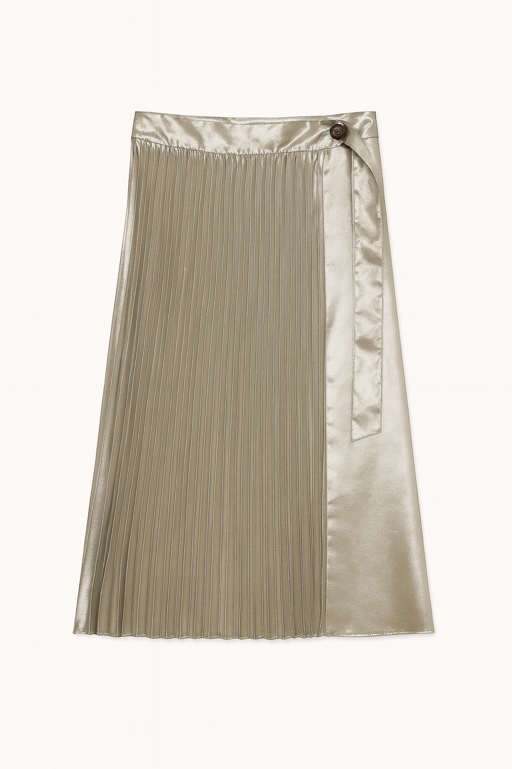 DU PARADISE OLIVE GLOSS SKIRT