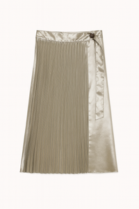 DU PARADISE OLIVE GLOSS SKIRT