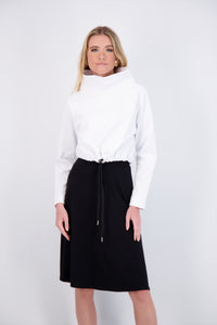 PASHMINA CROPPED DRAWSTRING SWEATSHIRT