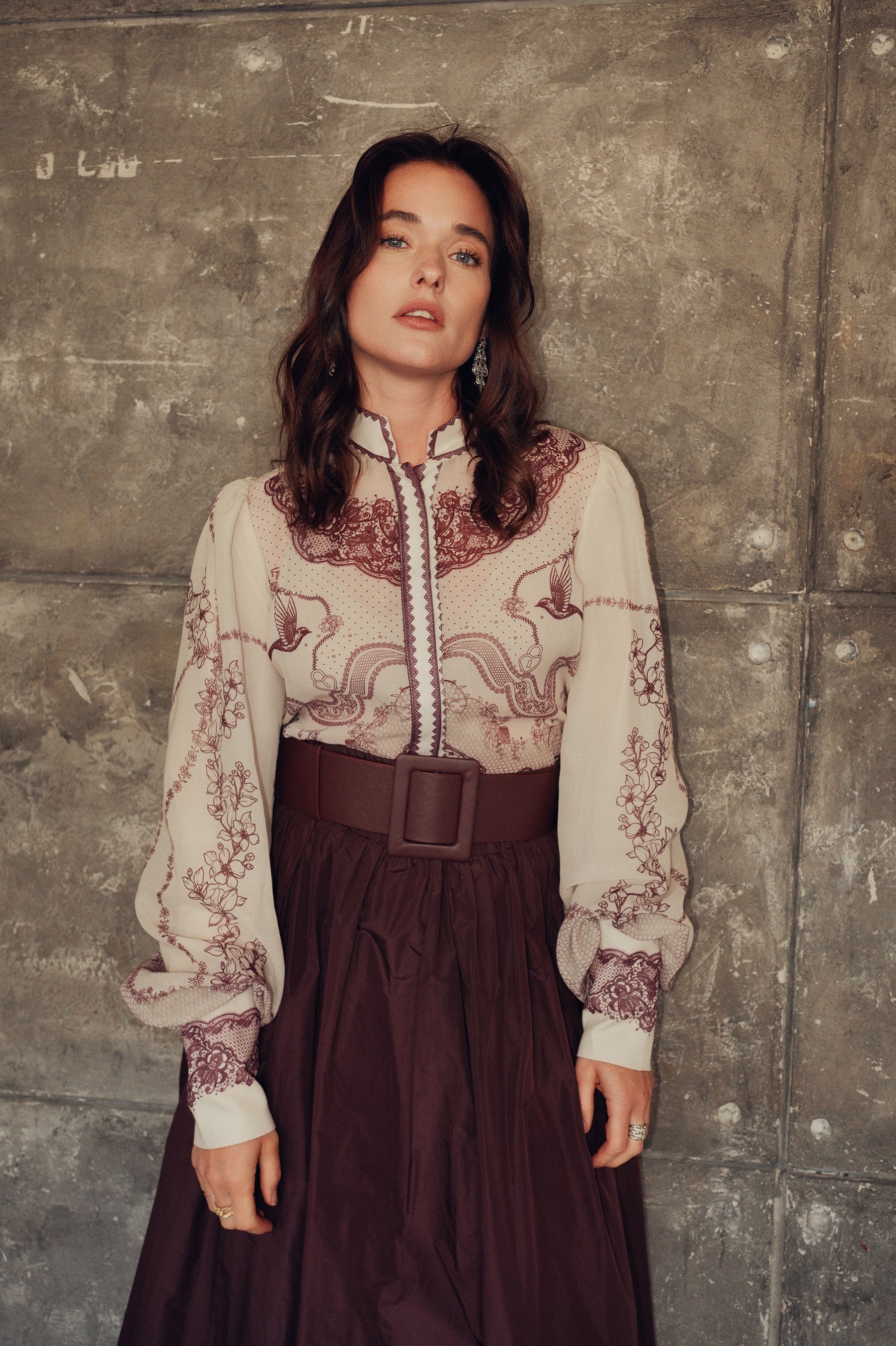 CARLUCCI PRINTED BLOUSE