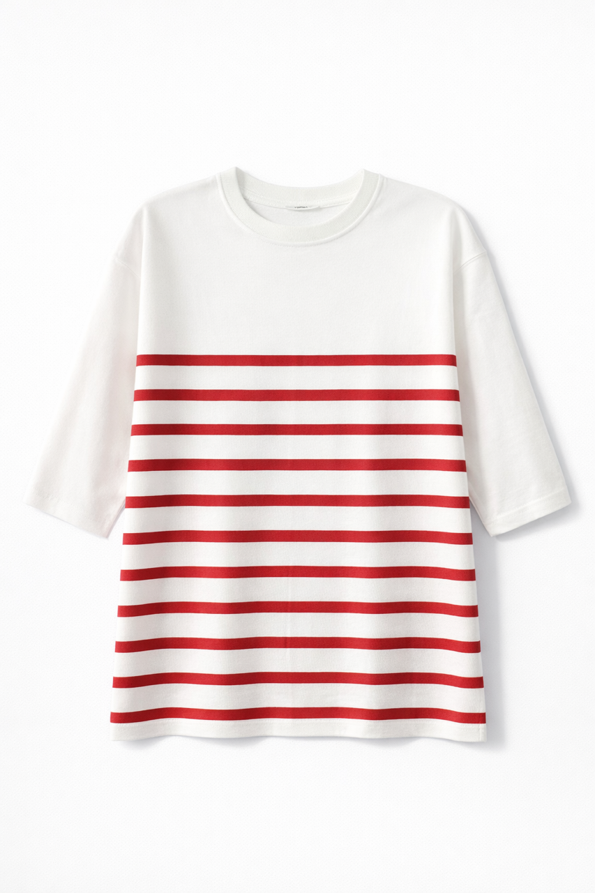 POINT JERSEY STRIPED TEE