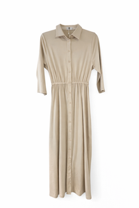 KUO GATHERED WAIST SHIRTDRESS