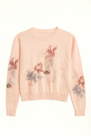 ERMANNA FLORAL KNIT TOP W SEQUINS