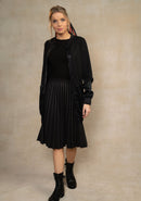 ERMANNA LONG SILKY CONTRAST CARDIGAN
