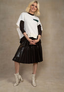 ERMANNA RIBBED PONCHO TOP