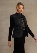ERMANNA PUFFER W RIBBED SLEEVES