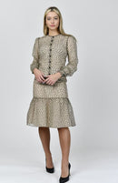 ERMANNA ORGANZA BUTTONDOWN FLORAL