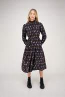 ZAIKAMOYA TAYLOR IRIDESCENT FLORAL DRESS
