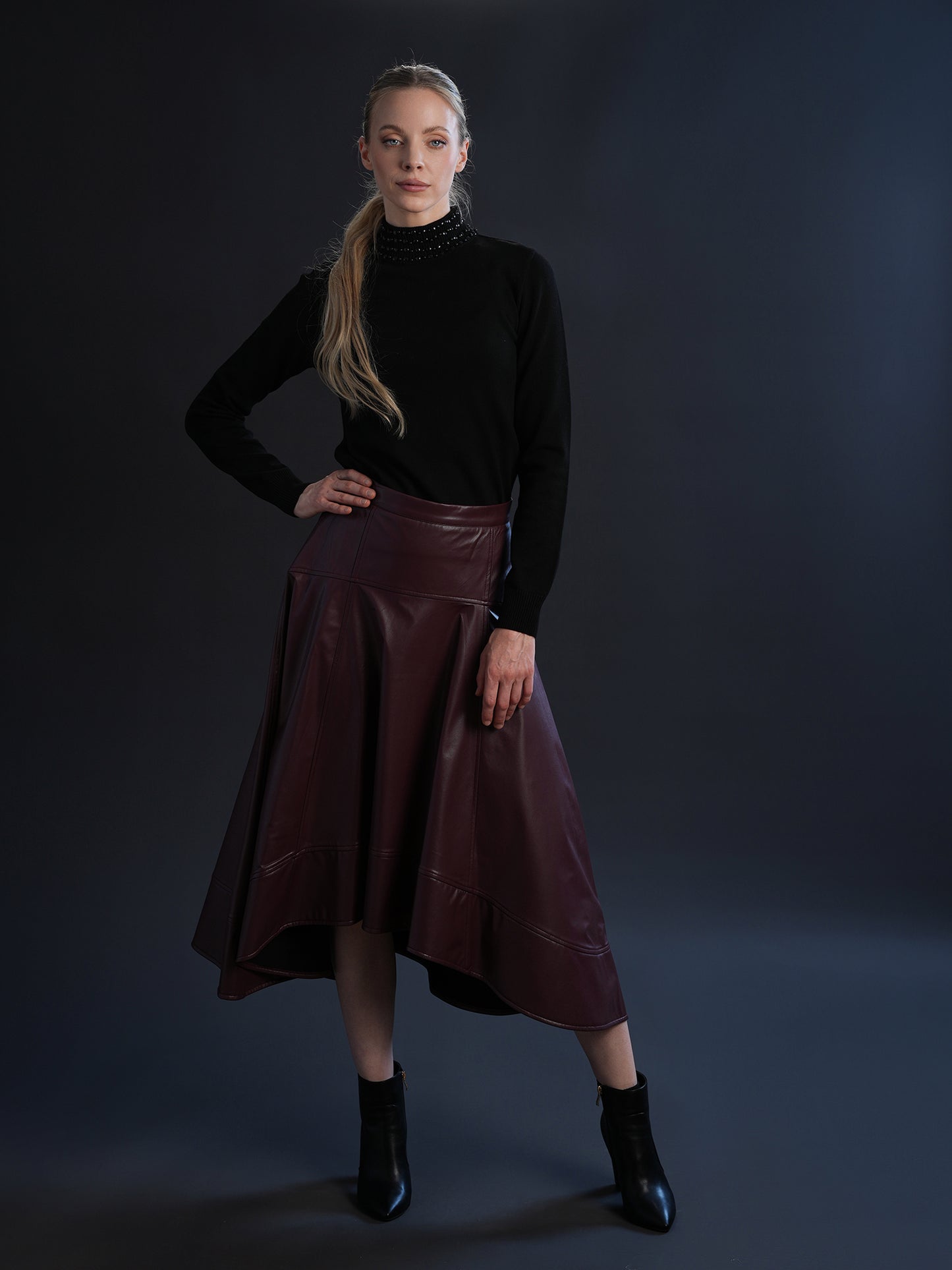 CARLUCCI LEATHER SKIRT