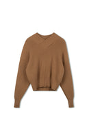 POINT CHUNKY KNIT HIGH NECK SWEATER