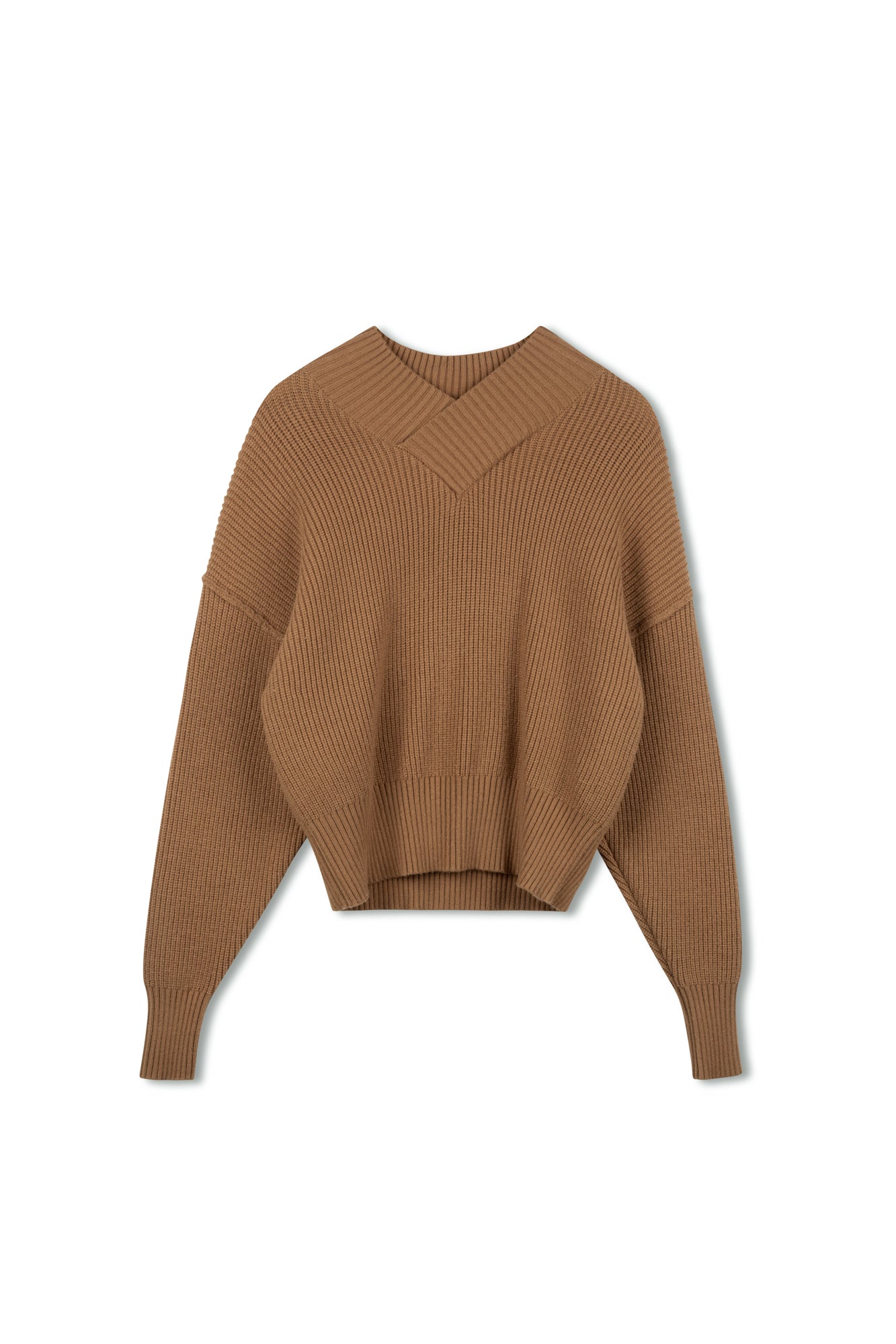 POINT CHUNKY KNIT HIGH NECK SWEATER