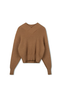 POINT CHUNKY KNIT HIGH NECK SWEATER