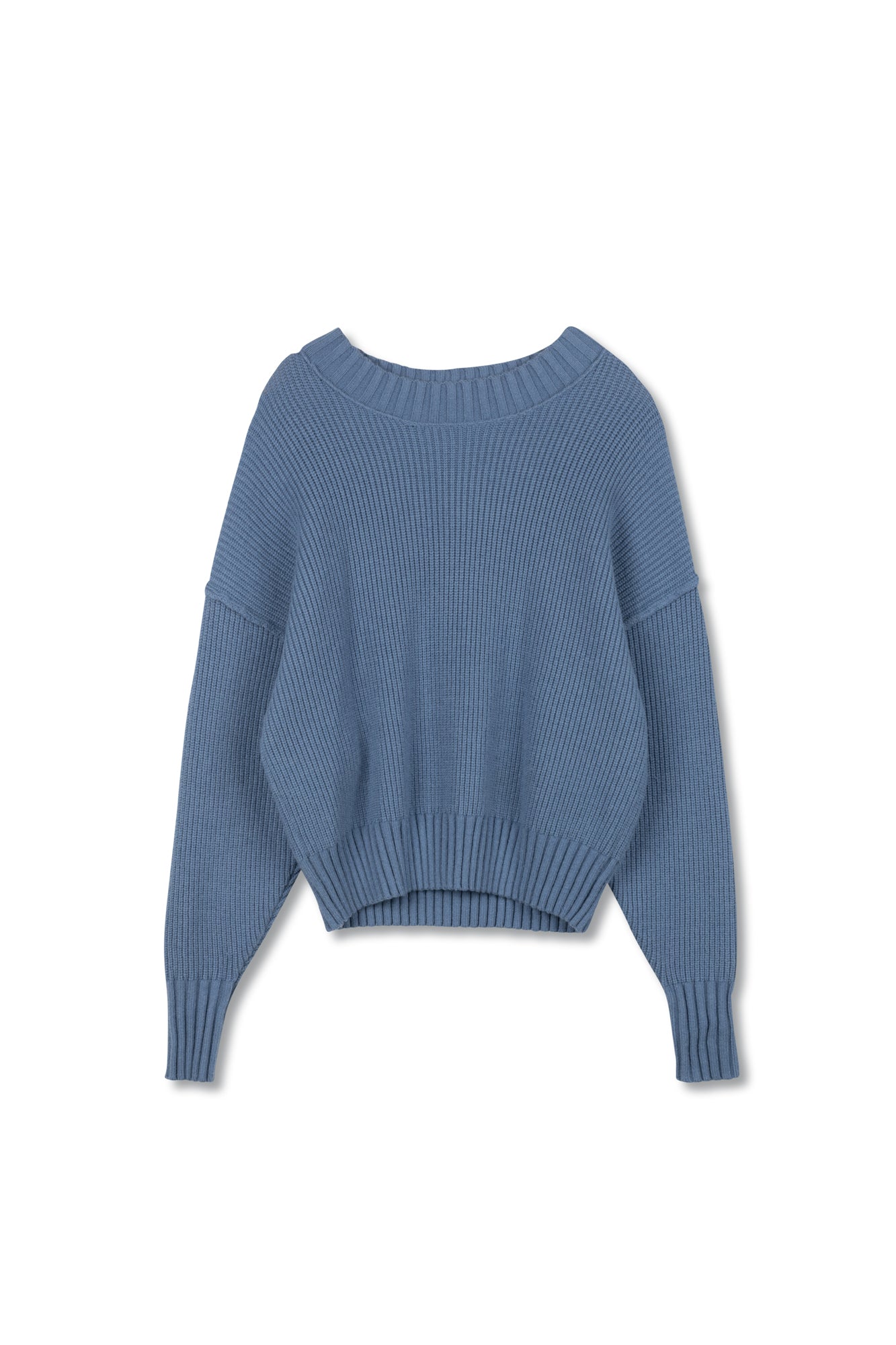 POINT CHUNKY KNIT CREW SWEATER